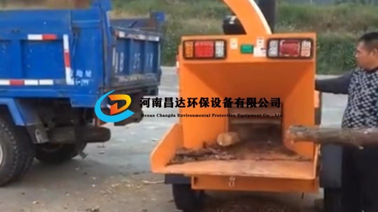 河南昌达HC-6145树枝粉碎机河南信阳客户使用现场