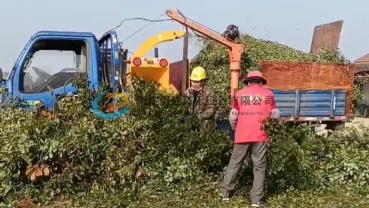 河南昌达园林绿化树枝粉碎机浙江客户订指小型车载式树枝粉碎车.jpg